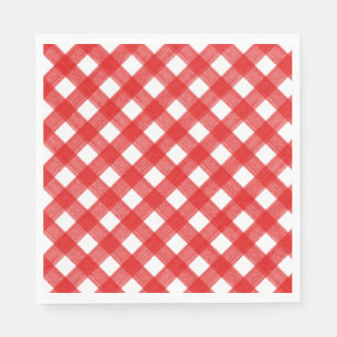 Waterverf Rood- en witboek Papier Napkin Servet