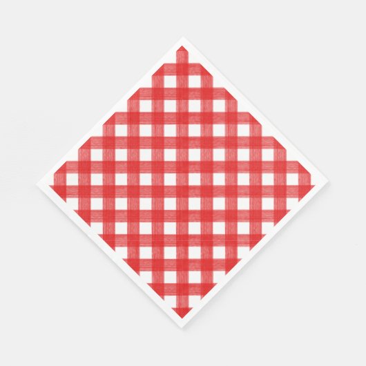 Waterverf Rood- en witboek Papier Napkin Servet (Hoek)