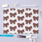 Waterverf Rood en Zwart Buffel Plaid Bow Tissuepapier (Craft)