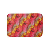 Waterverf rood geel badmat (Voorkant)