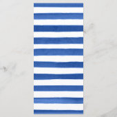 Waterverf Rood Geel Blauw Bloemen Huwelijk Menu (Achterkant)