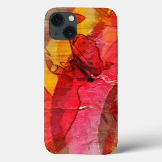 Waterverf rood geel Case-Mate iPhone case (Achterkant)
