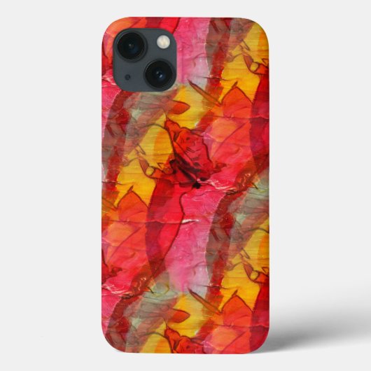 Waterverf rood geel Case-Mate iPhone case (Achterkant)
