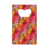 Waterverf rood geel creditkaart flessenopener (Voorkant)