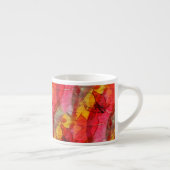 Waterverf rood geel espresso kop (Rechts)