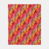 Waterverf rood geel fleece deken (Voorkant)