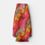 Waterverf rood geel flesjeskoeler (Voorkant)