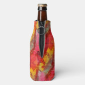 Waterverf rood geel flesjeskoeler (Fles Achterkant)