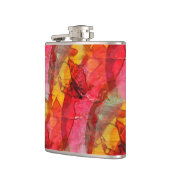 Waterverf rood geel heupfles (Links)