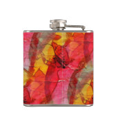 Waterverf rood geel heupfles (Achterkant)