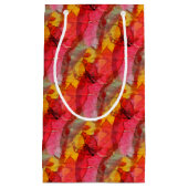 Waterverf rood geel klein cadeauzakje (Voorkant)