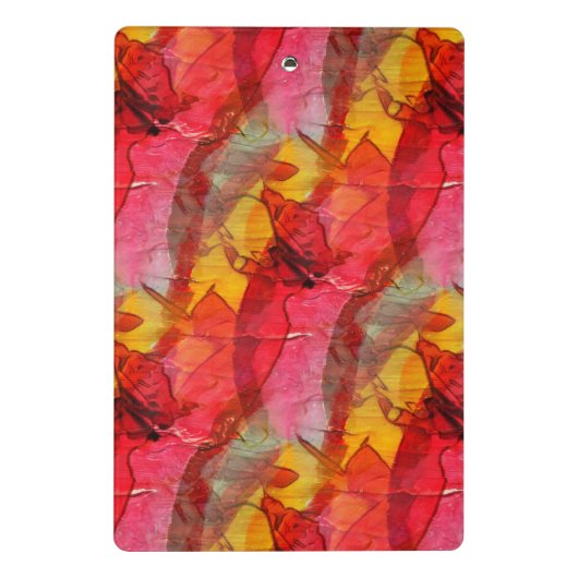 Waterverf rood geel mini klembord (Achterkant)