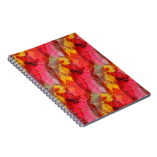 Waterverf rood geel notitieboek (Rechterzijde)