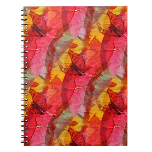 Waterverf rood geel notitieboek (Voorkant)