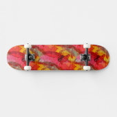 Waterverf rood geel skateboard (Horizontaal)