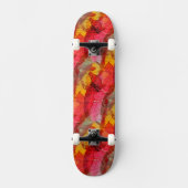 Waterverf rood geel skateboard (Voorkant)