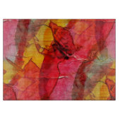 Waterverf rood geel snijplank (Voorkant)