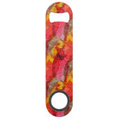 Waterverf rood geel speed flessenopener (Voorkant)