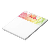 Waterverf rood geel splash letter notitieblok (Linkerzijde)