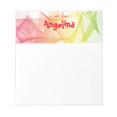 Waterverf rood geel splash letter notitieblok (Voorkant)