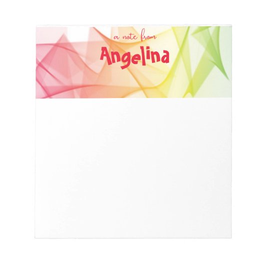 Waterverf rood geel splash letter notitieblok (Voorkant)