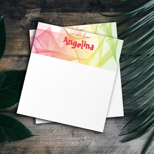 Waterverf rood geel splash letter notitieblok