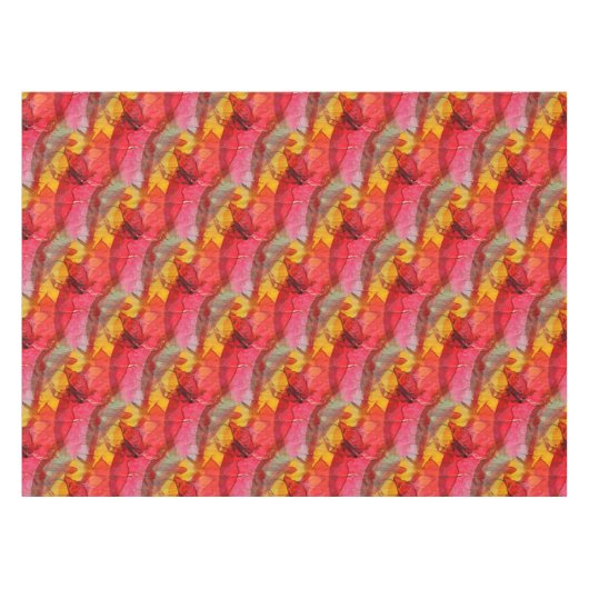 Waterverf rood geel tafelkleed (Voorkant (Horizontaal))