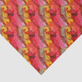 Waterverf rood geel tissuepapier (Detail)