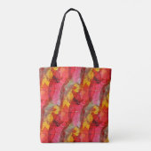 Waterverf rood geel tote bag (Achterkant)