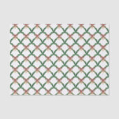 Waterverf Rood & Groen Kerstklokjes Kerstmis Tissuepapier (Voorkant)