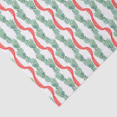 Waterverf Rood & Groen Kerstmis Garland Tissuepapier (Detail)