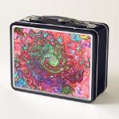 Waterverf Rood Groovy Abstract Retro Vloeibare Dra (Achterkant)