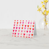 Waterverf rood hart kaart (Gele Bloem)