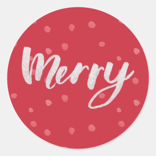 Waterverf Rood kerstfeest/feestdag Ronde Sticker (Voorkant)
