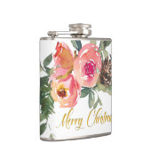 Waterverf Rood-kerstflesje Heupfles (Rechts)