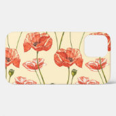 Waterverf rood klaproos patroon. Case-Mate iPhone case (Achterkant (horizontaal))
