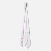 Waterverf Rood krot Zijderzijde Stropdas (Achterkant)