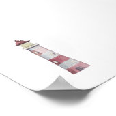 Waterverf rood licht huis print (Hoek)