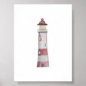 Waterverf rood licht huis print (Voorkant)