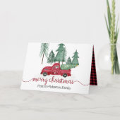 Waterverf Rood met koningsnede voor kerstaven Feestdagen Kaart (Voorkant)