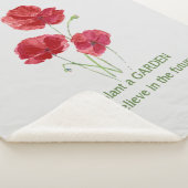 Waterverf Rood pap tuinbouwcitaat Sherpa Deken (3/4)