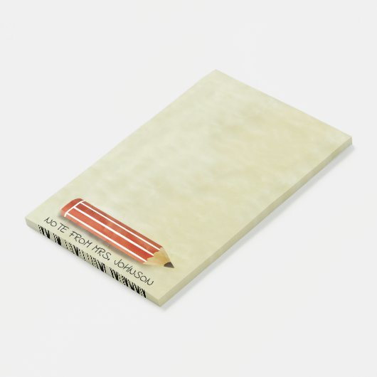 Waterverf Rood Potlood Post-it® Notes (Schuin)