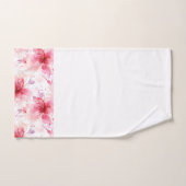 Waterverf Rood Roze Bloemen Lente Bloemmotief  Bad Handdoek (Handdoek)