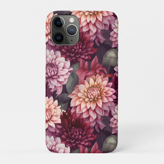 Waterverf Rood Roze Dahlia Patroon Ontwerp Case-Mate iPhone Case (Achterkant)