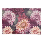 Waterverf Rood Roze Dahlia Patroon Ontwerp Kussensloop (Voorkant)
