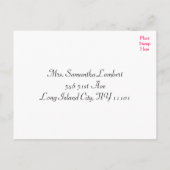 Waterverf Rood & Roze RSVP Wedding Party Reactie Uitnodiging Briefkaart (Achterkant)