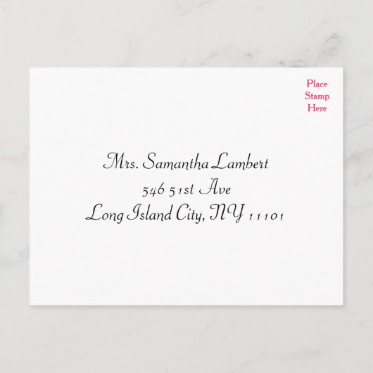 Waterverf Rood & Roze RSVP Wedding Party Reactie Uitnodiging Briefkaart (Achterkant)