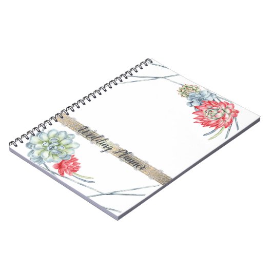 Waterverf Rood Succulent Notitieboek (Linkerzijde)