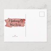 Waterverf Rood Wijn Stain Wine Tasting Party Aankondigingskaart (Achterkant)