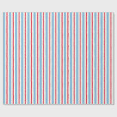 Waterverf rood wit & blauwe strepen cadeaupapier (Vlak)